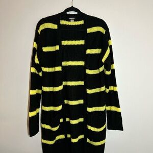 Joe Boxer Black and Yellow Striped Cardigan